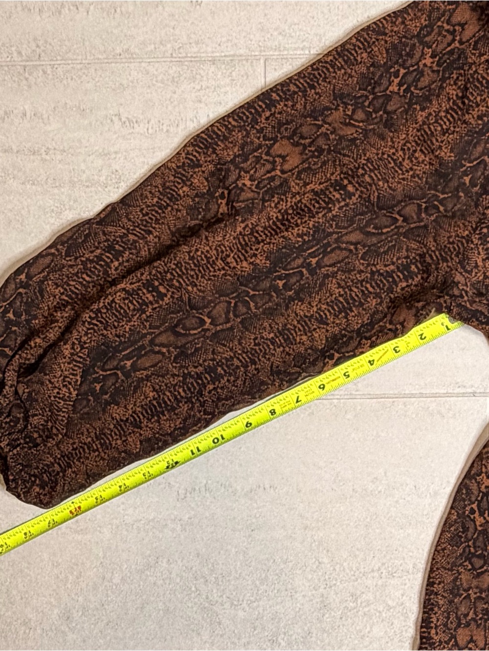 💛2 for 20-ICHI Snake Print Tie Waist Long Sleeve Dress Size Small NWT - Picture 11 of 14